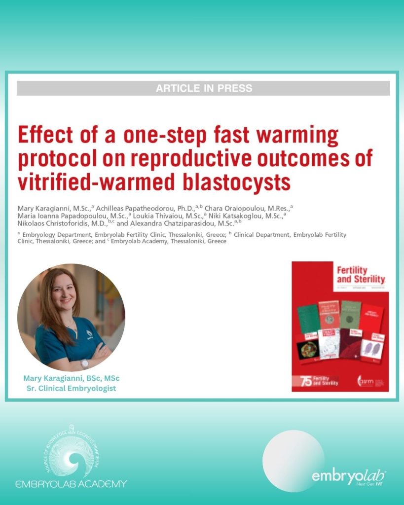 Effect of a one-step fast warming protocol on reproductive outcomes of vitrified-warmed blastocysts